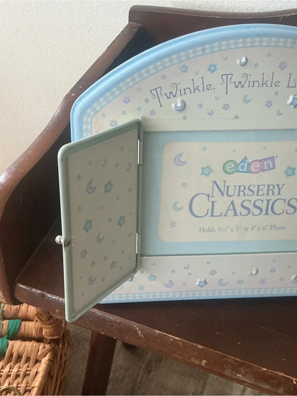 Vintage Twinkle Twinkle Little Star Blue Nursery picture frame Eden toys rare - Picture 5 of 14